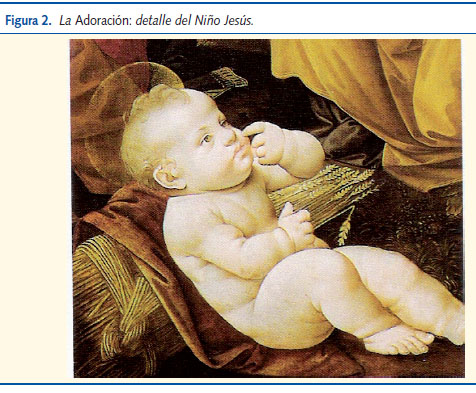 Figura 2. La Adoración: detalle del Niño Jesús