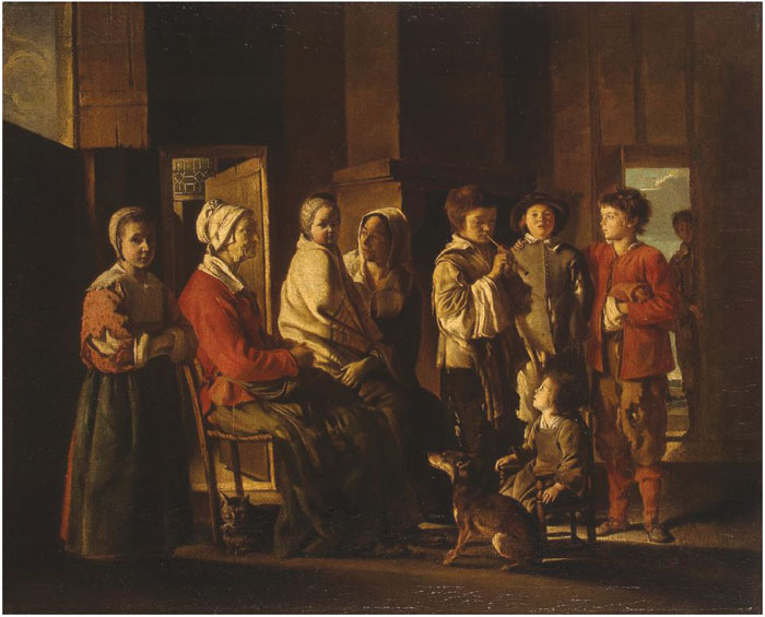 Visita a la abuela, 1640. Louis Le Nain (1601-1648). Museo del Hermitage. San Petersburgo. Rusia.