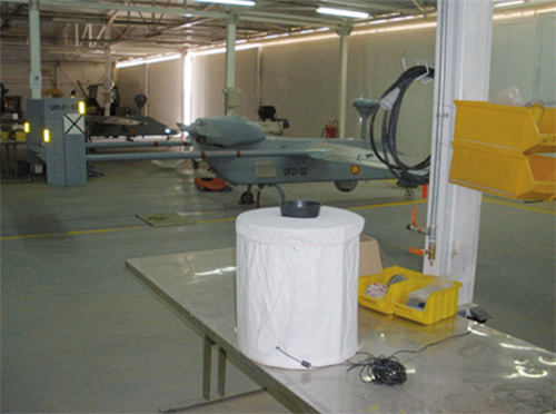 Trampa Sentinel colocada en el hangar de la Unidad PASI