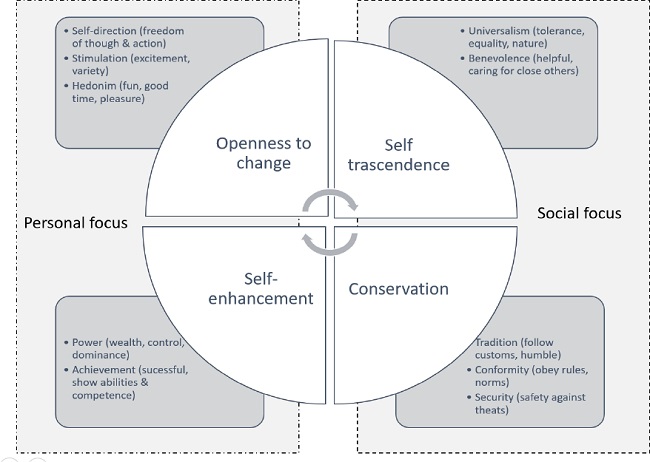 The influence of personal values on internet use and wellbeing